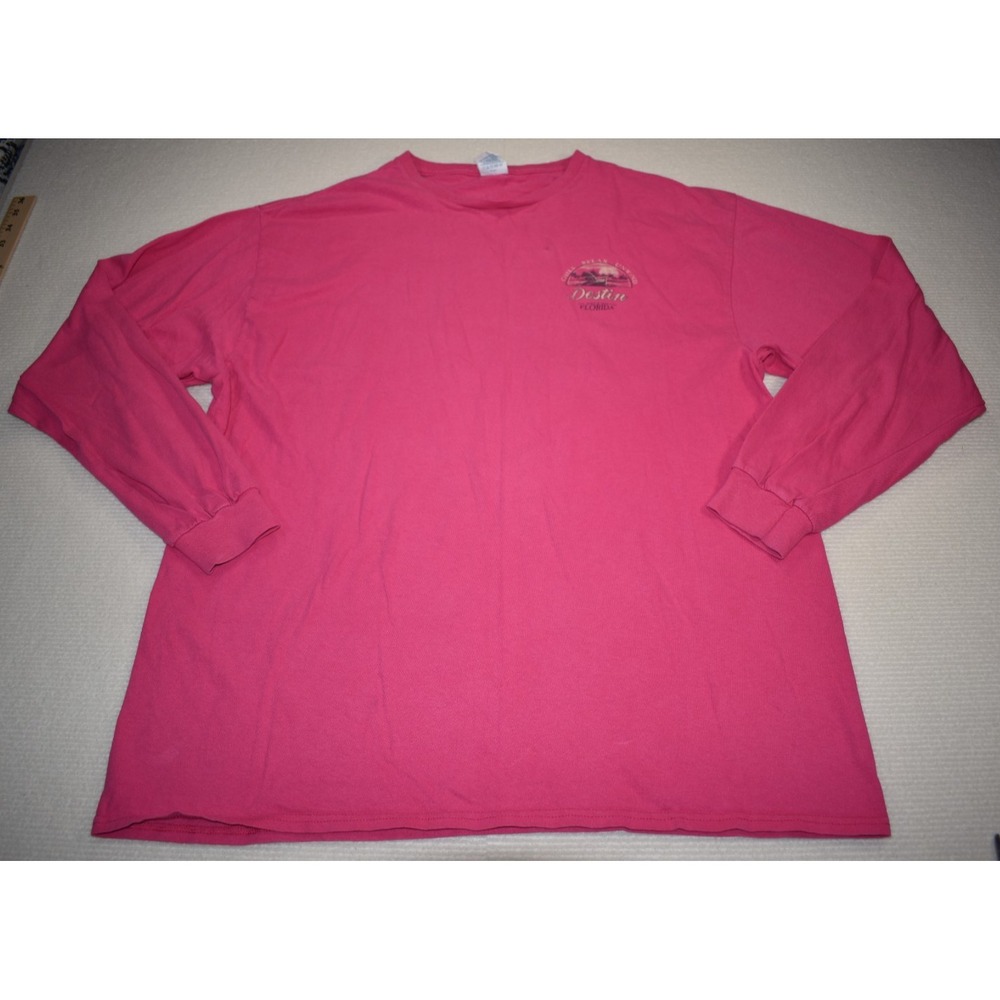 Delta Pro Weight T Shirt Adult Large Pink Destin Florida Long Sleeve